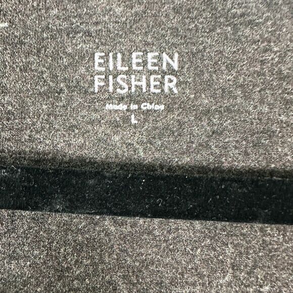 Eileen Fisher Grey Long Sleeve Flowy Tunic Blouse Size Large - Picture 2 of 4